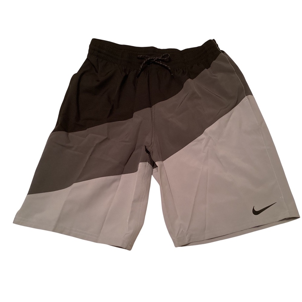 Nike Swim Mens Colorblock Board Shorts Black Grey  Size Large Tall NWT - Picture 3 of 5